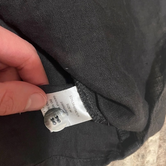 Grade and Gather Peter Pan Collar Linen Button Down flowy tank size m - Picture 3 of 4